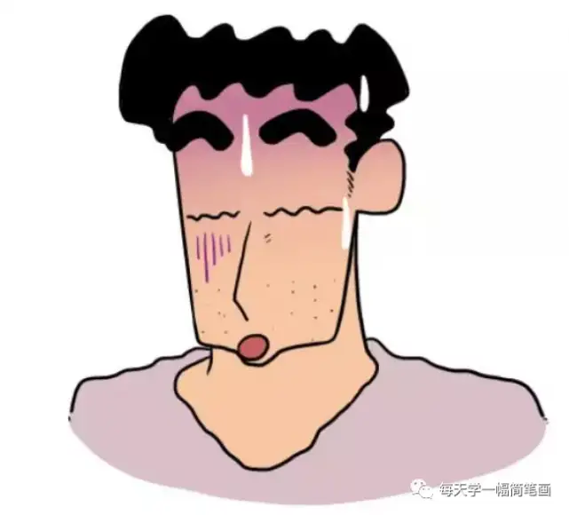 每天学一幅简笔画蜡笔小新爸爸野原广志怎么画